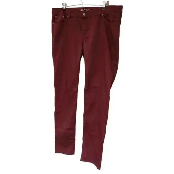 prAna Kara Jean Vino Burgundy Low Rise Denim New With Tags Women's Plus size 18 - Picture 4 of 8